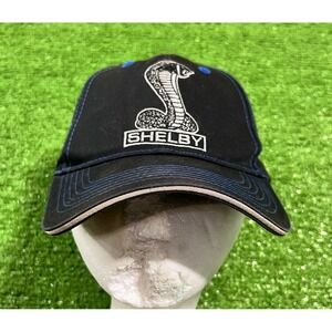 Vintage Y2K Shelby Cobra‎ Ford Mustang Strapback Hat Blue Muscle Car Black